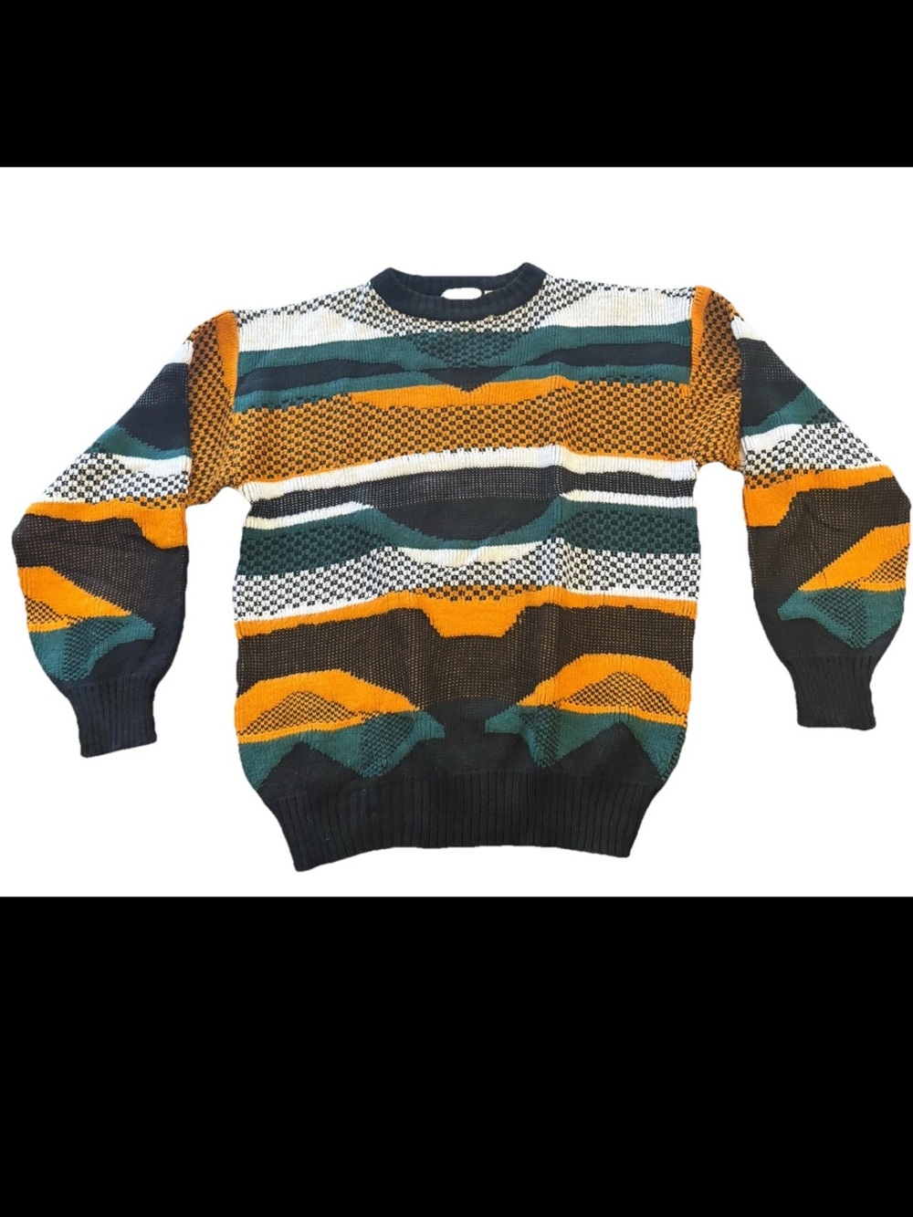 Vintage The Mens Store At Sears Sweater Aztec Grandpa Geometric 90s Men’s Medium